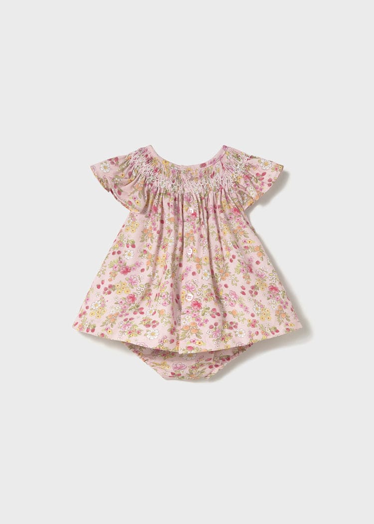 Mayoral Usa Inc Mayoral Floral Dress with Bloomers in Baby Pink - Little Miss Muffin Children & Home