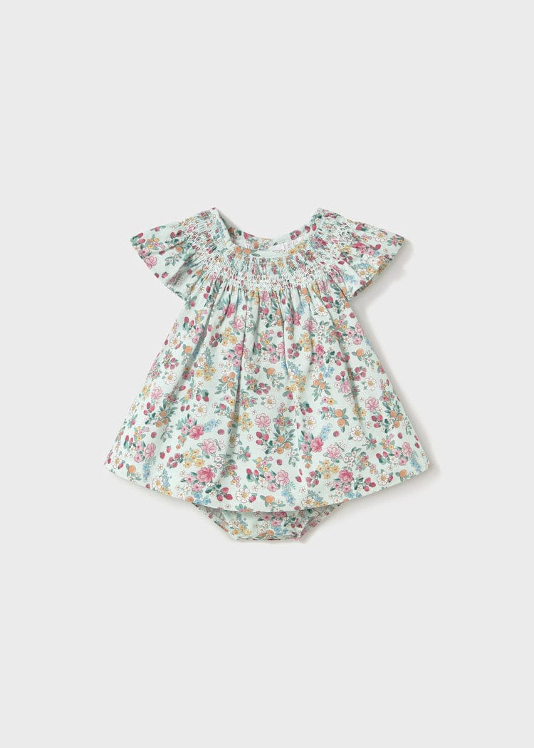 Mayoral Usa Inc Mayoral Floral Dress with Bloomers in Jade - Little Miss Muffin Children & Home