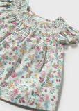 Mayoral Floral Dress with Bloomers in Jade