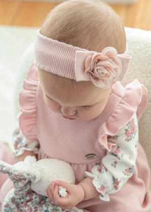 Mayoral Usa Inc Mayoral Floral Headband for Baby in Blush - Little Miss Muffin Children & Home