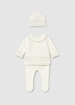 newborn ecru 3 piece set