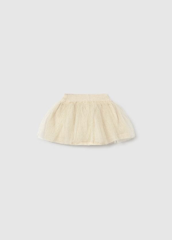3-Piece Knit & Tulle Skirt Set