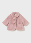 Mayoral Usa Inc Newborn Faux Fur Coat in Petal - Little Miss Muffin Children & Home