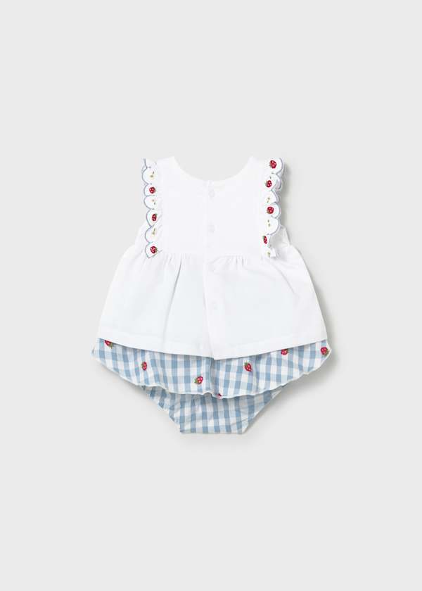 Mayoral Usa Inc Newborn Gingham Bloomers & Scalloped Top Set - Little Miss Muffin Children & Home