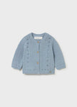 Newborn Knit Cardigan in Lagoon