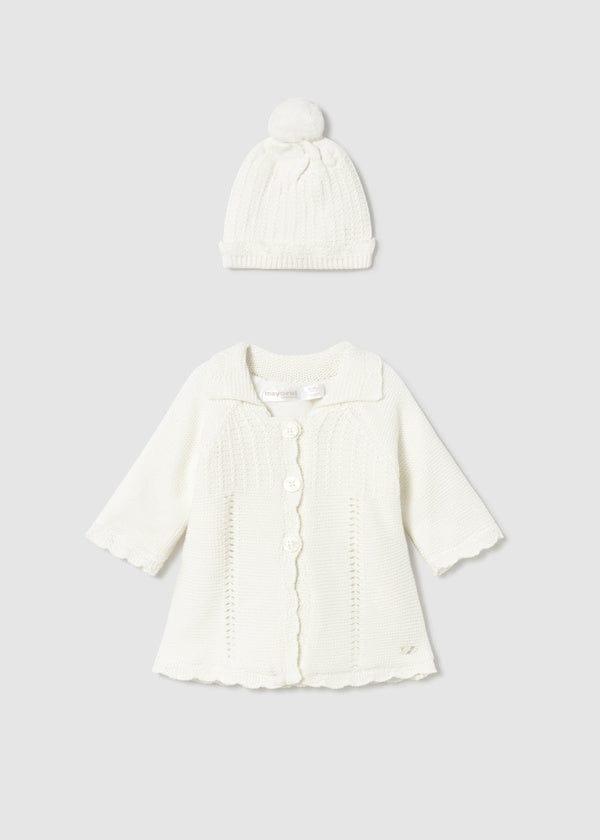 girl newborn coat and hat set
