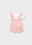 Newborn Knit Overall & Blouse Set in Crystal Quartz