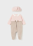 Mayoral Usa Inc Mayoral Girl One-Piece with Beret in Blush - Little Miss Muffin Children & Home