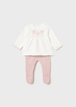 newborn pink knit set