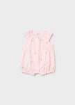 Newborn Printed Romper in Baby Pink