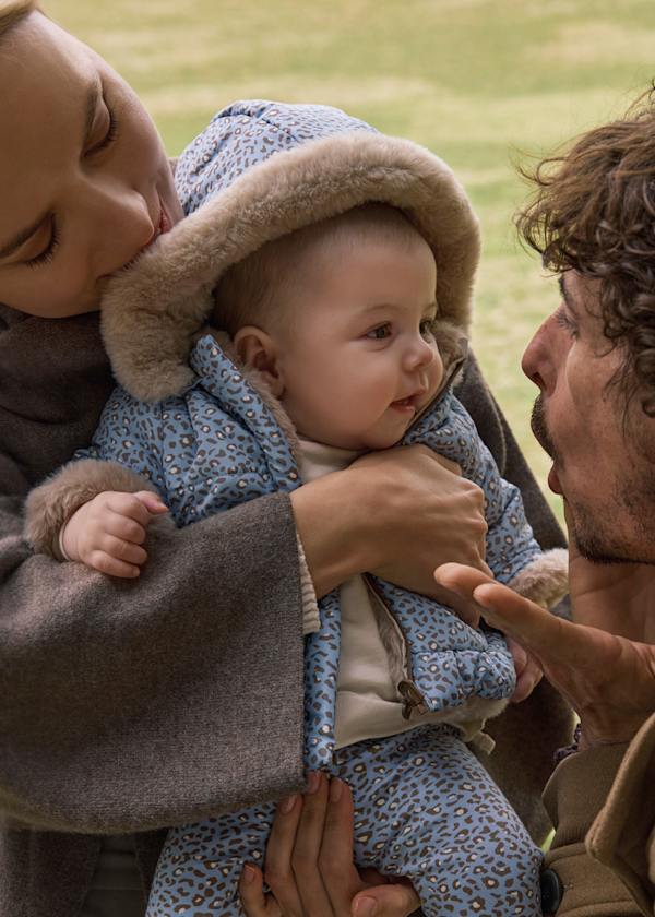 Mayoral Usa Inc Newborn Reversible Coat in Dream Blue - Little Miss Muffin Children & Home