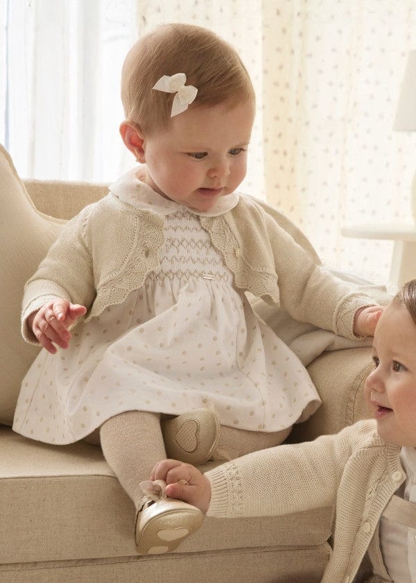 toddler velvet dress Mayoral Girl Sparkly Velvet Dress Off White
