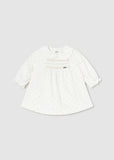 Mayoral Usa Inc Mayoral Girl Sparkly Velvet Dress Off White - Little Miss Muffin Children & Home