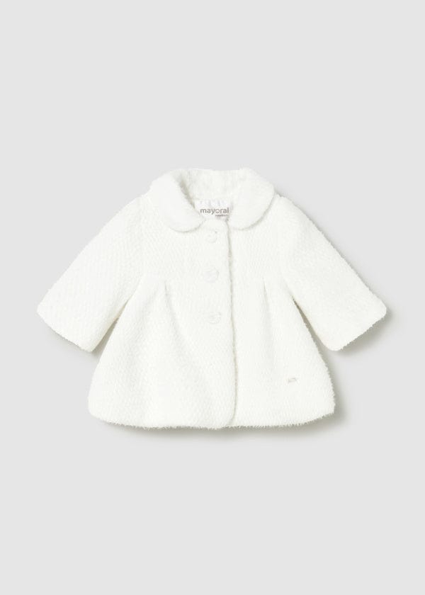 baby girl waffle knit coat