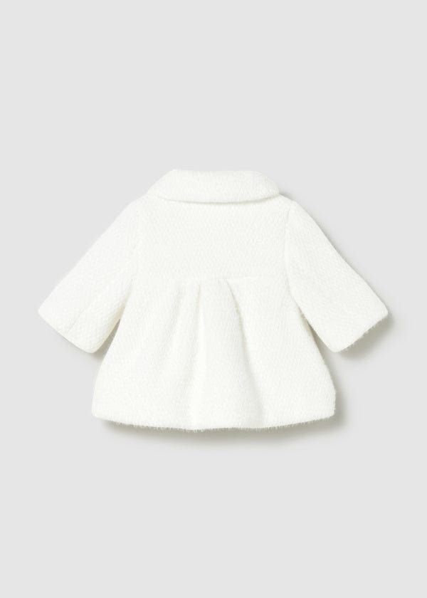 baby girl waffle knit coat
