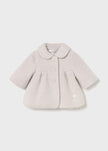 baby girl waffle knit coat