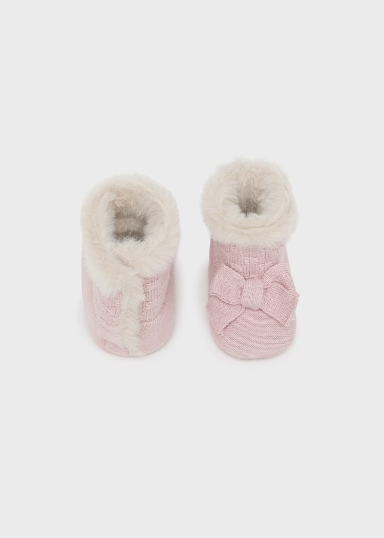 Mayoral Usa Inc Mayoral Girls Tricot Fur Boots in Sugar Pink - Little Miss Muffin Children & Home