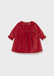 Mayoral Usa Inc Newborn Velvet Dress in Cherry - Little Miss Muffin Children & Home