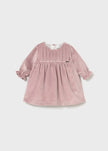 Mayoral Usa Inc Newborn Velvet Dress in Petal - Little Miss Muffin Children & Home