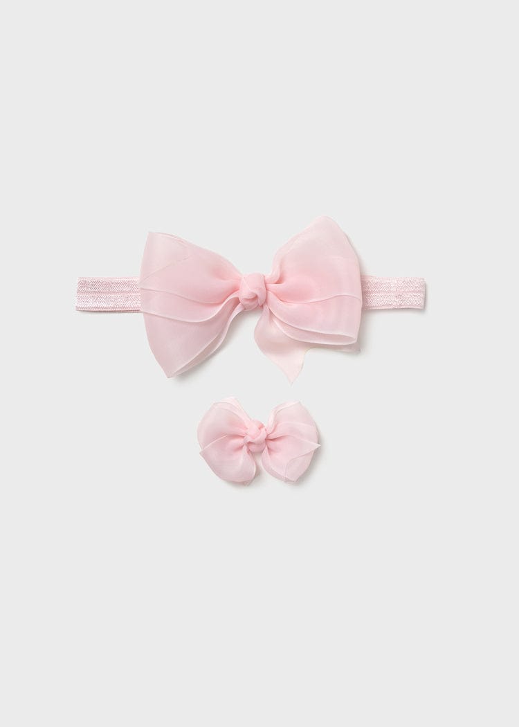 Mayoral Usa Inc Mayoral Newborn Bow Headband & Clip Set in Flower - Little Miss Muffin Children & Home