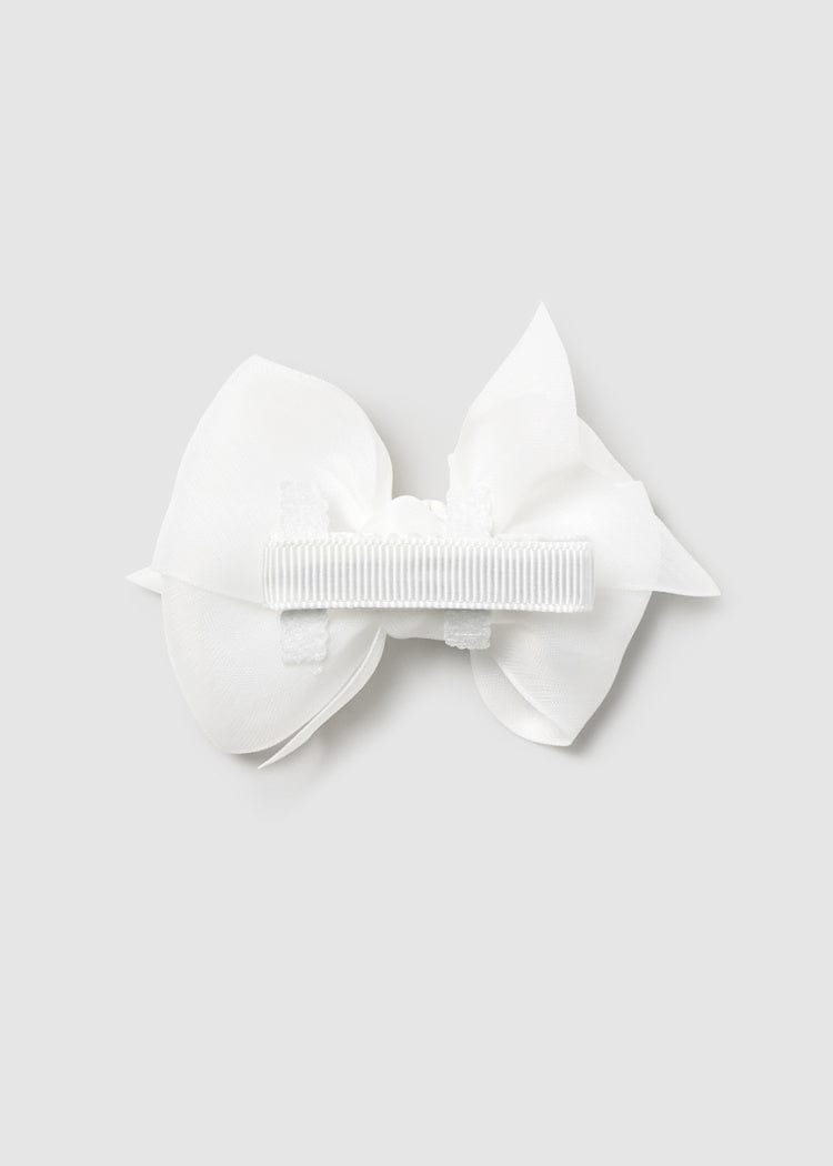Mayoral Usa Inc Mayoral Newborn Bow Headband & Clip Set in White - Little Miss Muffin Children & Home