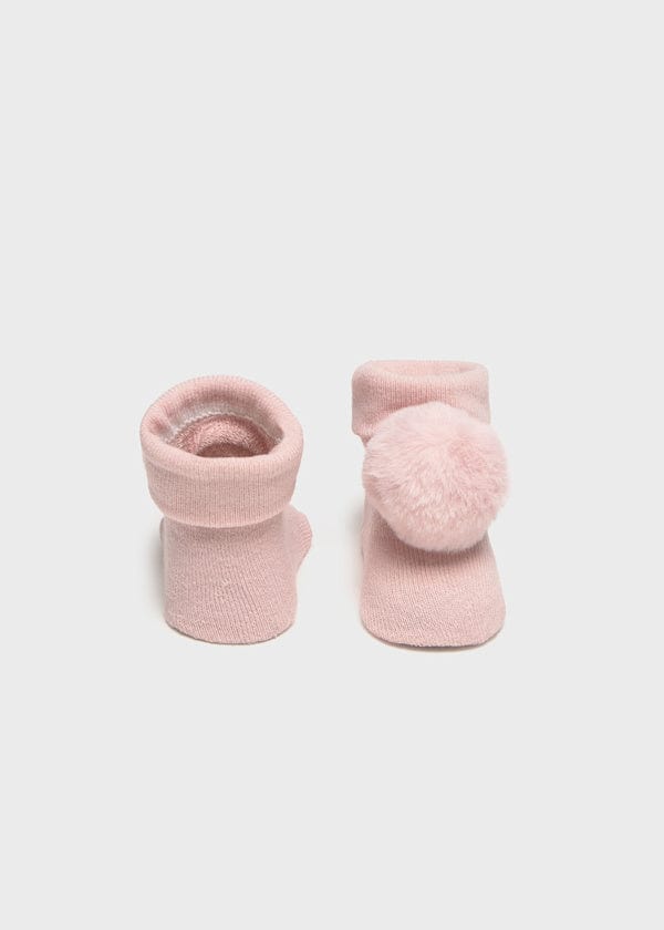 newborn girl pom pom socks