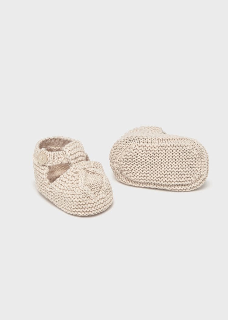 Mayoral Usa Inc Mayoral Knit Booties in Stone - Little Miss Muffin Children & Home