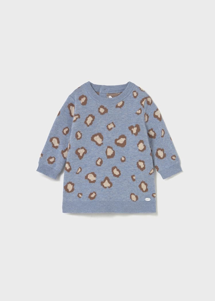 MAYORAL Knit Dress Sky Blue 4-6 (6-9 MONTHS) MAYORAL Knit Dress Sky Blue 4-6 (6-9 MONTHS)