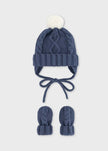 Newborn Knit Hat & Mittens Set, 2 Colors Available