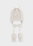 Newborn Knit Hat & Mittens Set, 2 Colors Available
