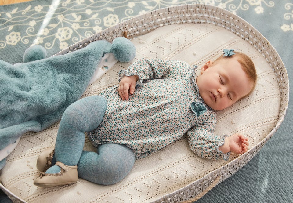 Mayoral Usa Inc Mayoral Floral Romper & Leggings Set in Iceberg - Little Miss Muffin Children & Home