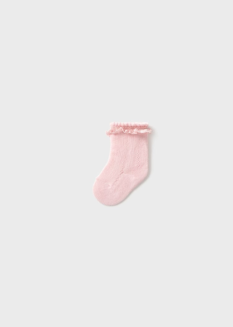 Mayoral Usa Inc Openwork Knit Socks in Baby Pink - Little Miss Muffin Children & Home