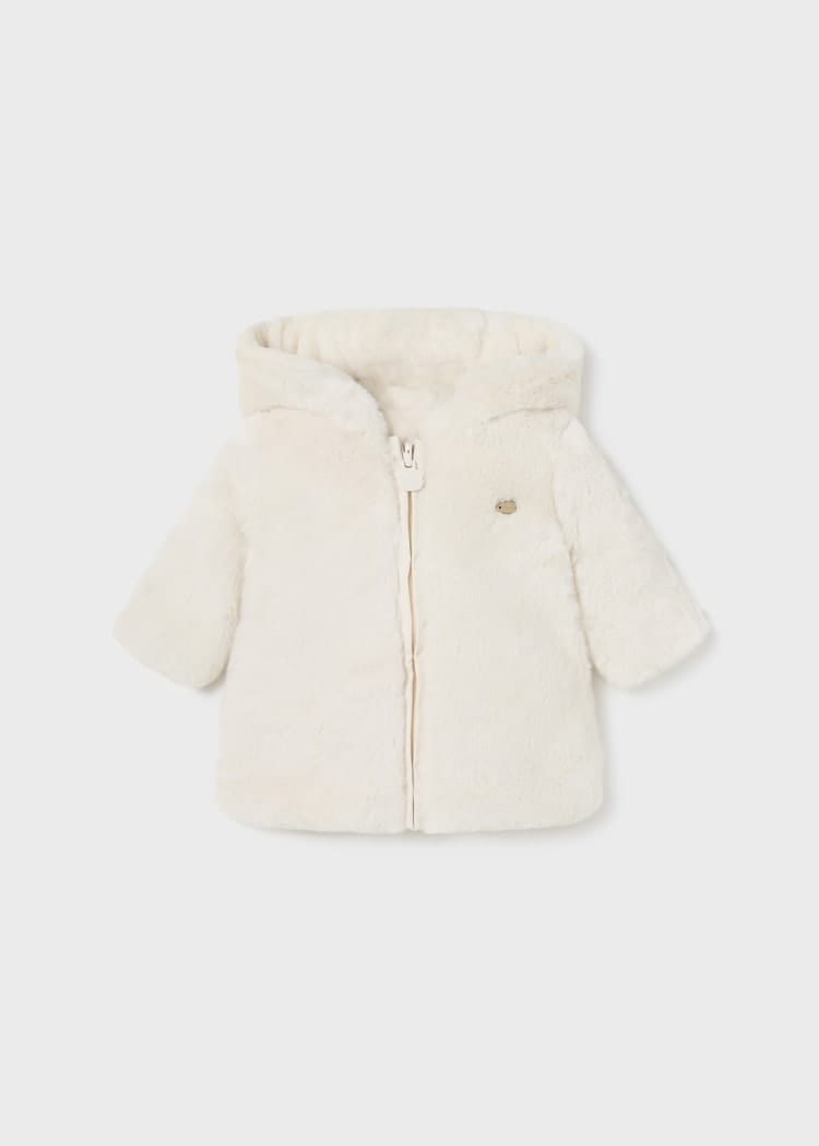 Mayoral Usa Inc Mayoral Reversible Furry Hooded Coat for Baby in Cotton - Little Miss Muffin Children & Home