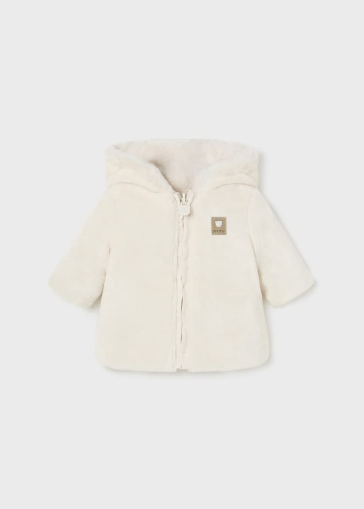 Mayoral Usa Inc Mayoral Reversible Furry Hooded Coat for Baby in Cotton - Little Miss Muffin Children & Home