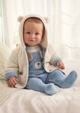 Mayoral Reversible Shearling Coat for Baby in Sky