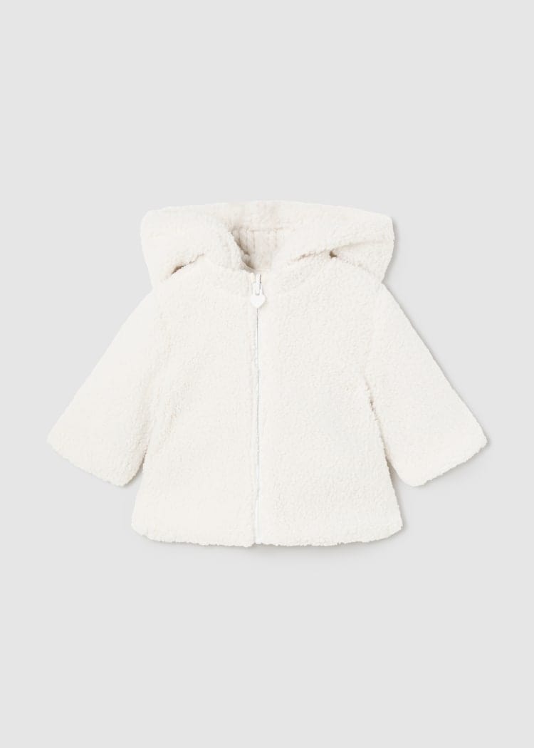 Mayoral Usa Inc Mayoral Reversible Hooded Jacket for Baby in Heather Milk - Little Miss Muffin Children & Home