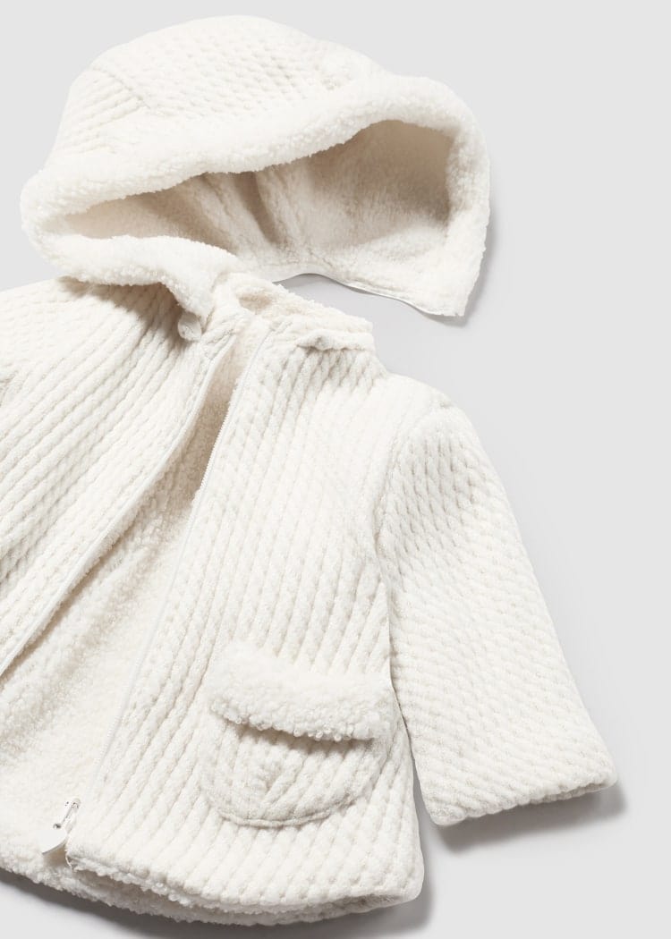 Mayoral Usa Inc Mayoral Reversible Hooded Jacket for Baby in Heather Milk - Little Miss Muffin Children & Home