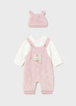 Mayoral Usa Inc Mayoral Fleece Romper with Hat in Blush - Little Miss Muffin Children & Home
