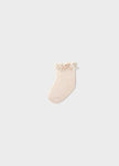 Baby Ruffled Socks in Wheat