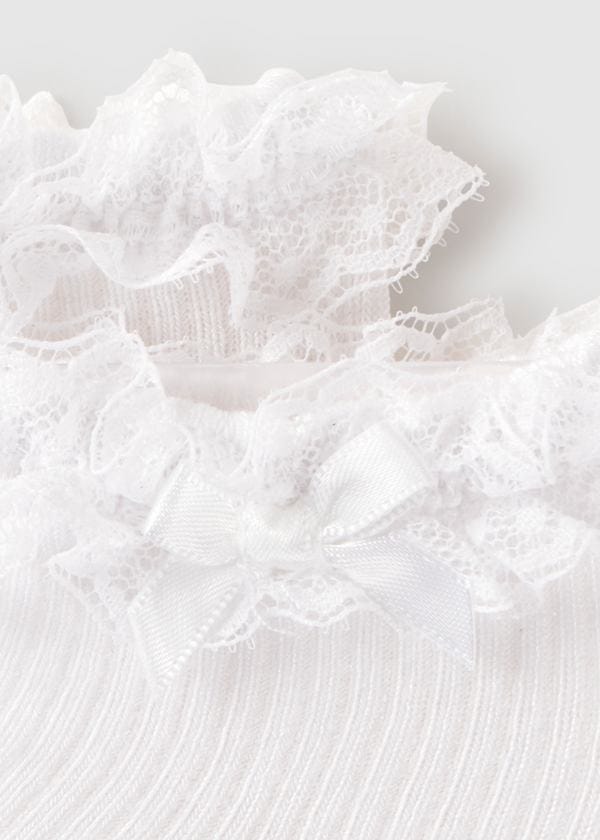 Mayoral Usa Inc Baby Ruffled Socks in White - Little Miss Muffin Children & Home