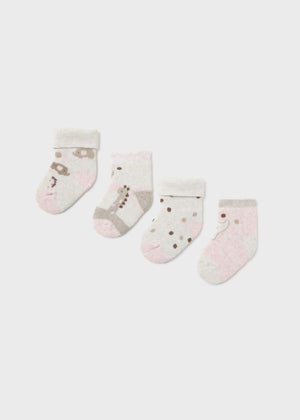 Mayoral 4 Pair Sock Set in Baby Pink