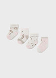 Mayoral 4 Pair Sock Set in Baby Pink