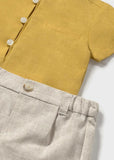 Mayoral Linen Short Set for Baby in Sunflower