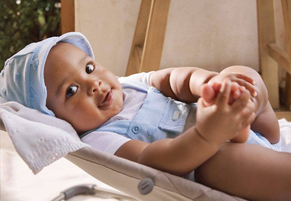 Mayoral Usa Inc Mayoral Overall Romper with Hat Set in Sky - Little Miss Muffin Children & Home