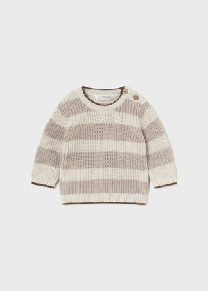 Mayoral Usa Inc Mayoral Striped Sweater in Heather Tiramisu - Little Miss Muffin Children & Home