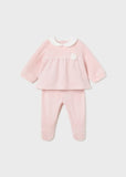 Mayoral Swing Top & Footed Pant Set in Baby Pink