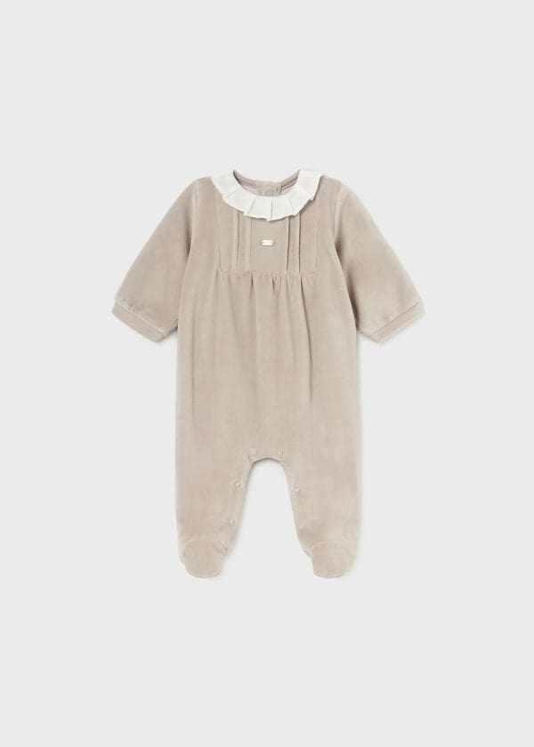 Mayoral Usa Inc Mayoral Velour One-Piece Bodysuit with Collar - Little Miss Muffin Children & Home