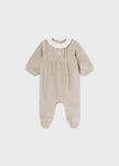 Mayoral Usa Inc Mayoral Velour One-Piece Bodysuit with Collar - Little Miss Muffin Children & Home