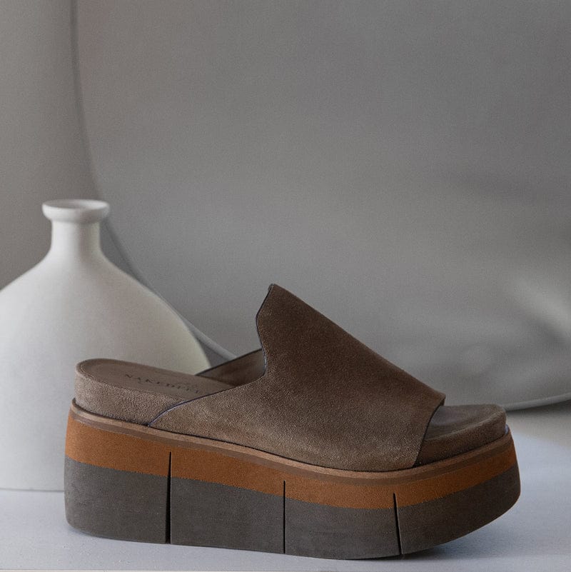 Naked Feet Naked Feet Flow Platform Sandals in Dark Brown - Little Miss Muffin Children & Home