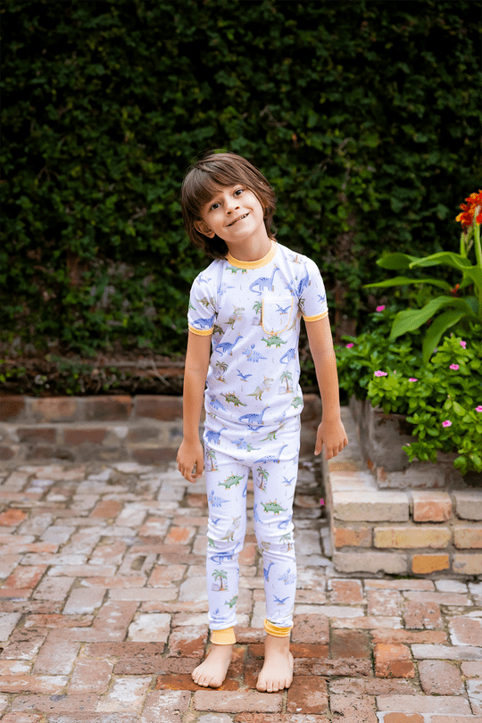 Nola Tawk Nola Tawk Dino-mite Birthday Organic Cotton Pajama Set - Little Miss Muffin Children & Home